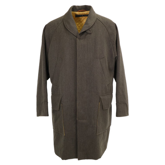 ARNYS Quilted Lining Cashmere Blend Balmacaan Coat Size 48