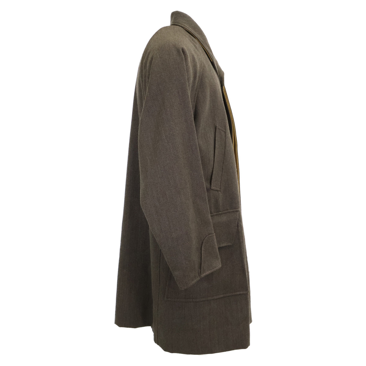 ARNYS Quilted Lining Cashmere Blend Balmacaan Coat Size 48