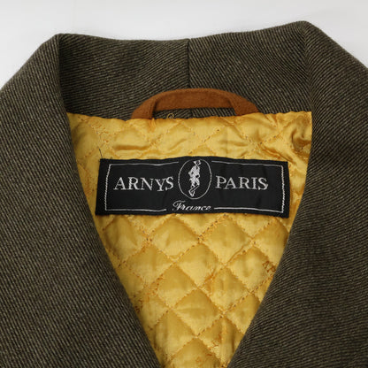 ARNYS Quilted Lining Cashmere Blend Balmacaan Coat Size 48