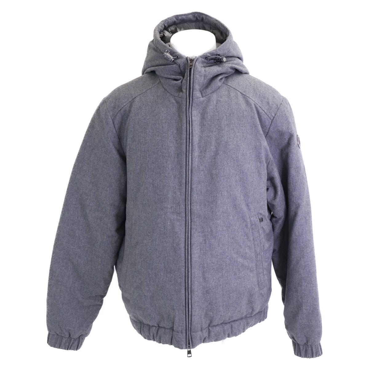 MONCLER TORRANI '24 Cashmere Blend Hooded Jacket Gray Size 4