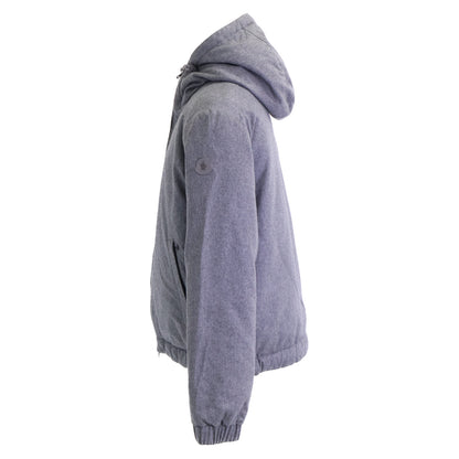 MONCLER TORRANI '24 Cashmere Blend Hooded Jacket Gray Size 4
