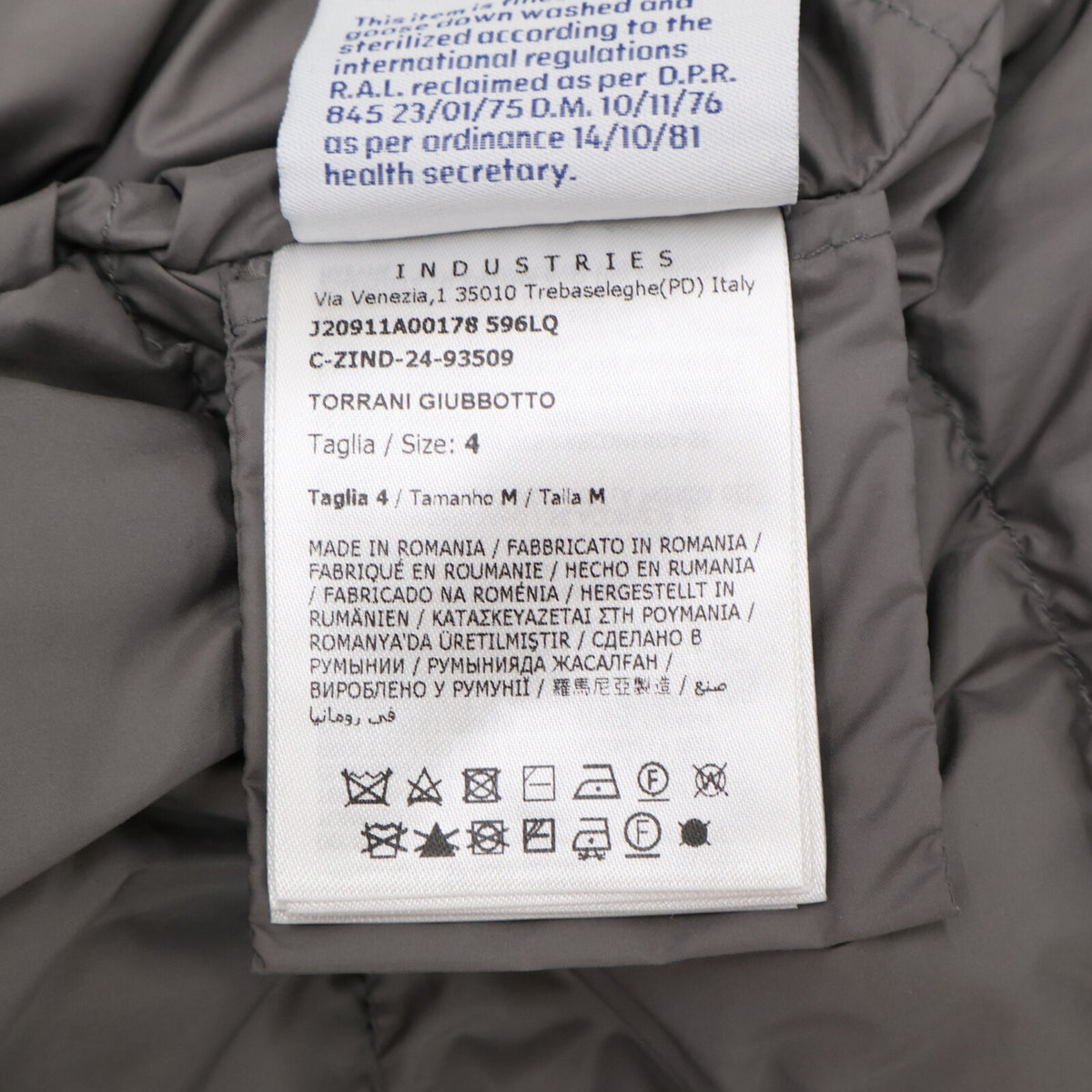 MONCLER TORRANI '24 Cashmere Blend Hooded Jacket Gray Size 4