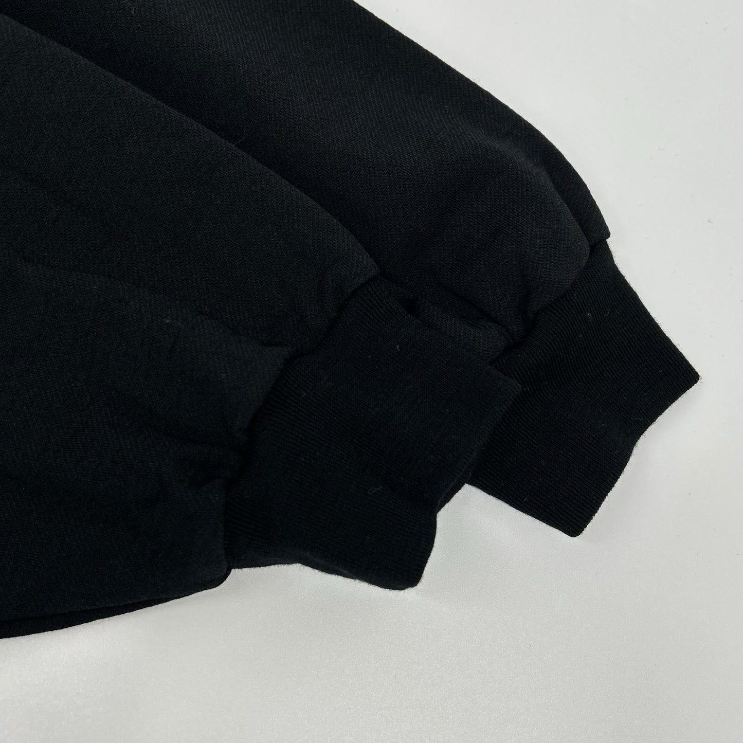 AURALEE A25AP01WU Black Light Wool Half Zip Sweat Size 5