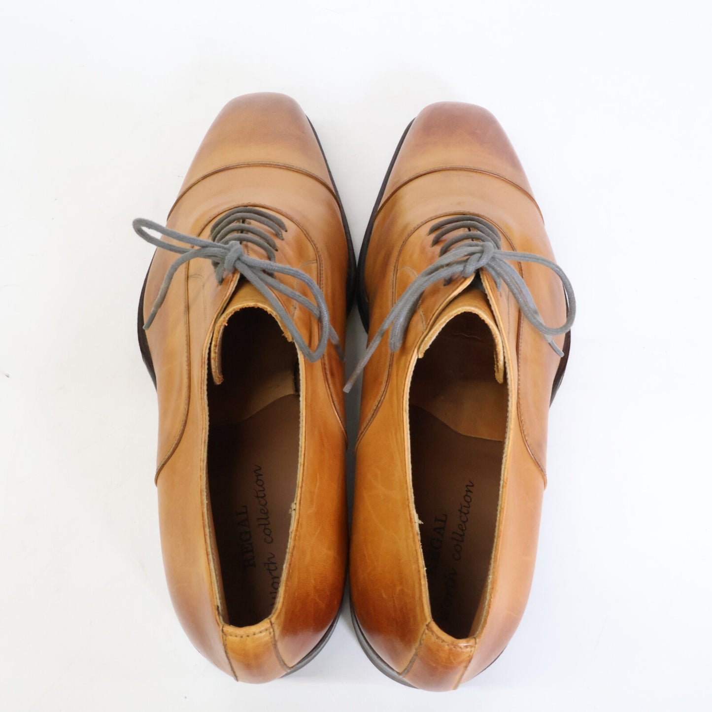 REGAL Worth Collection Leather Straight Light Brown Sneakers Size 26