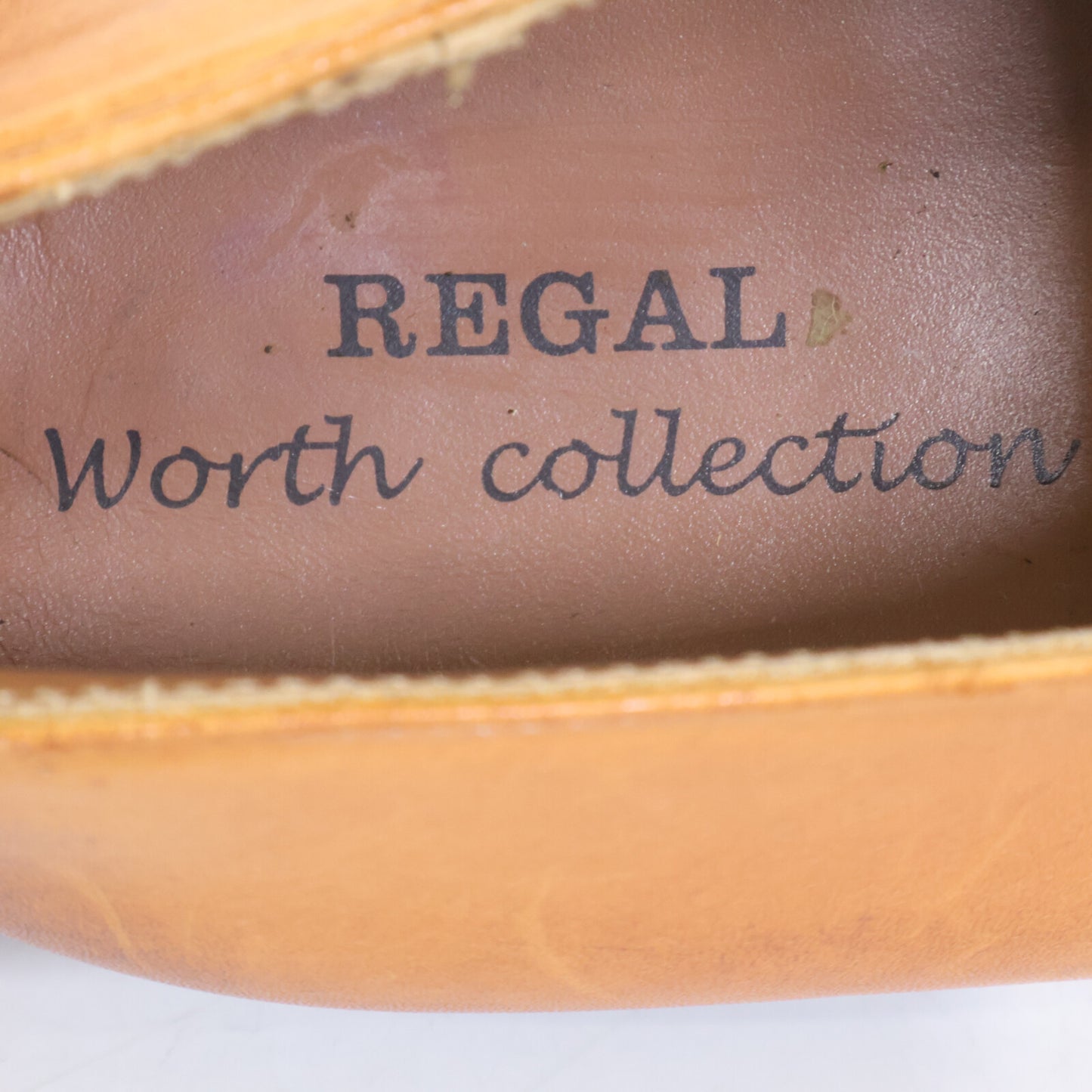 REGAL Worth Collection Leather Straight Light Brown Sneakers Size 26