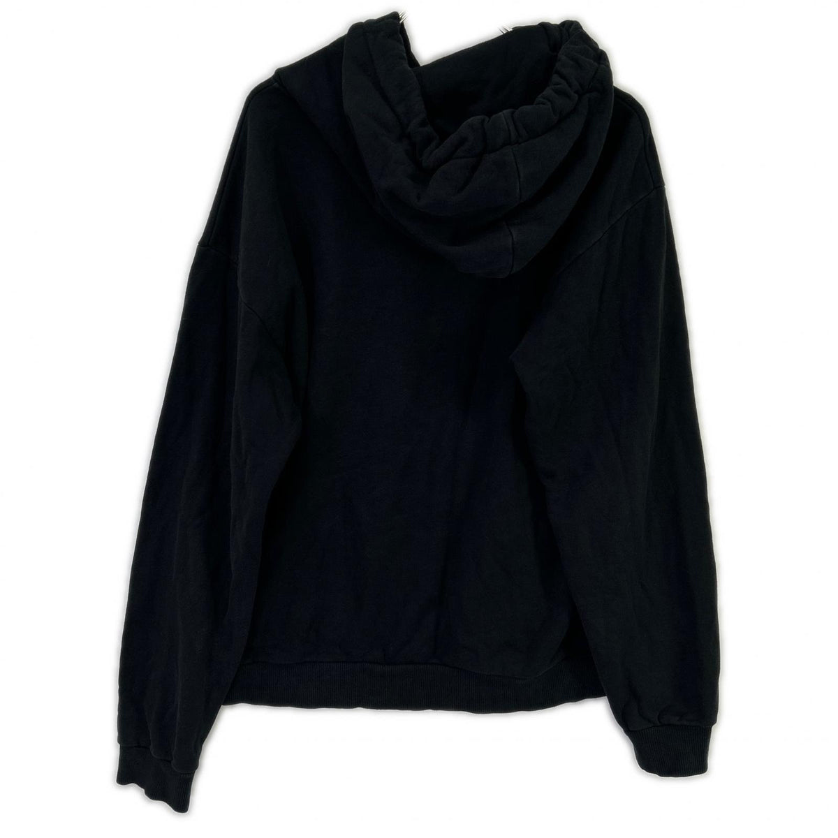 CELINE Black Cotton Fleece Loose Hoodie Size L