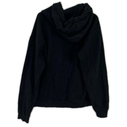CELINE Black Cotton Fleece Loose Hoodie Size L