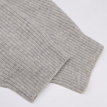 CELINE Hedi Slimane Wool Logo Pullover Hoodie Gray Size L