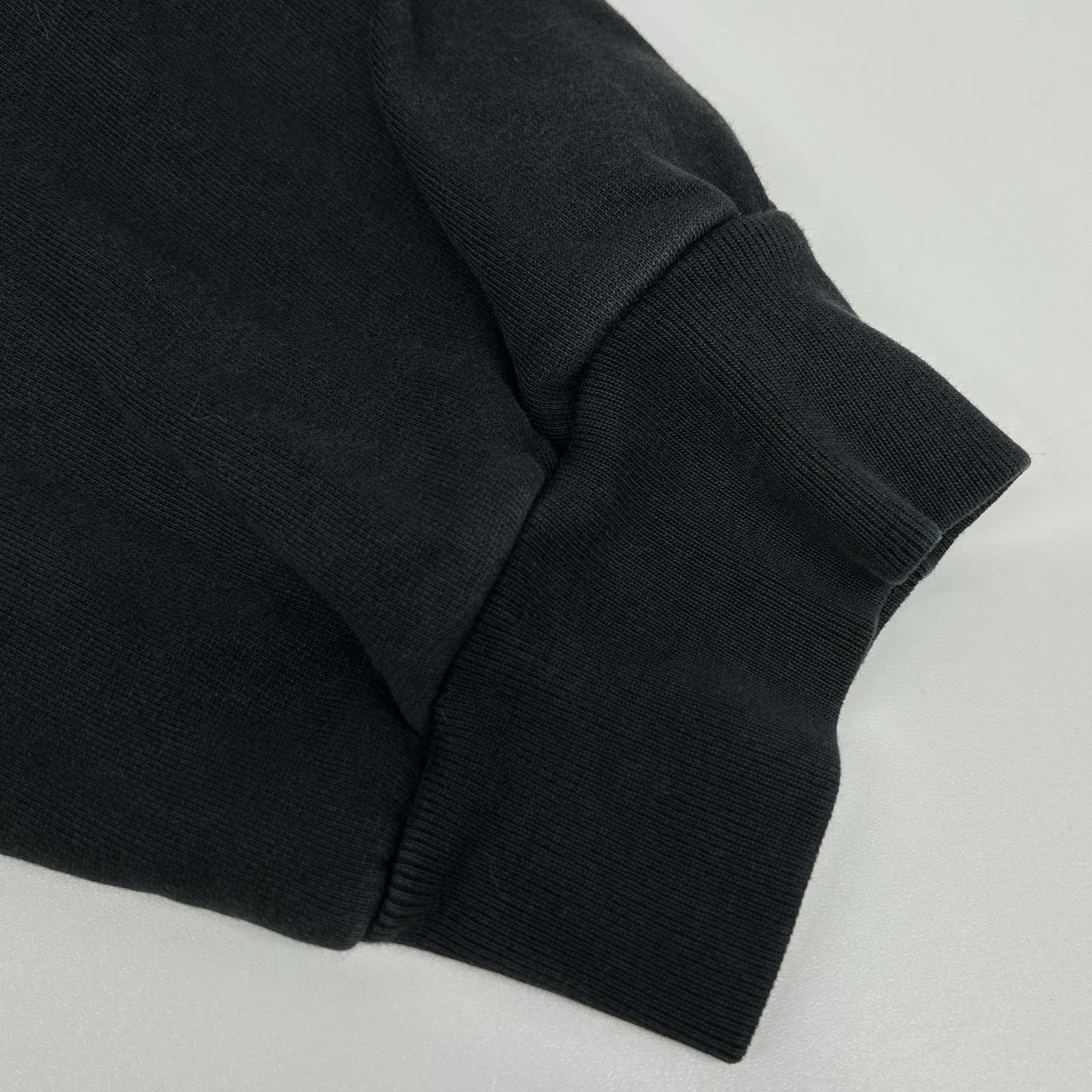 BALENCIAGA Graphic Logo Layered Pullover Hoodie Black Size M