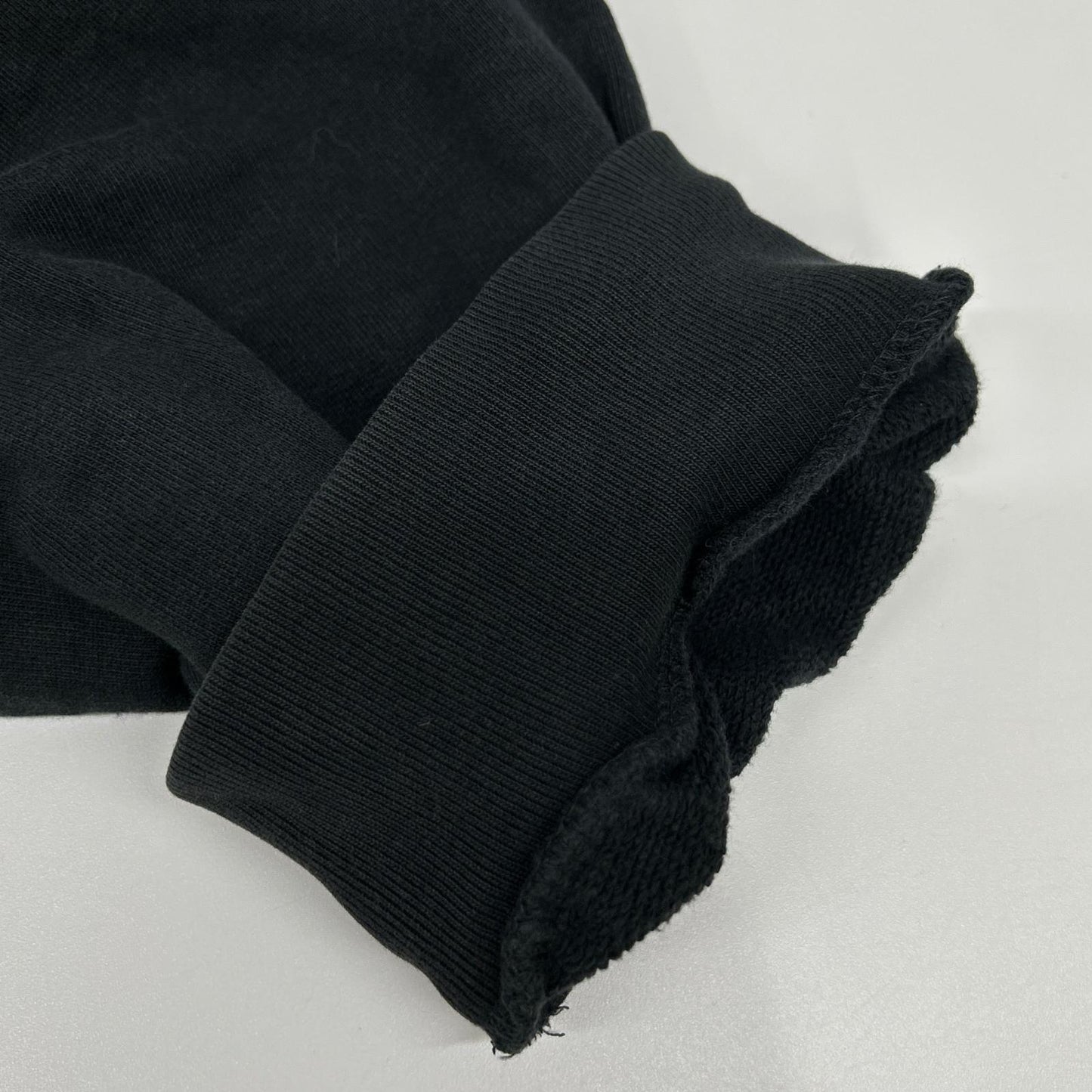 BALENCIAGA Graphic Logo Layered Pullover Hoodie Black Size M