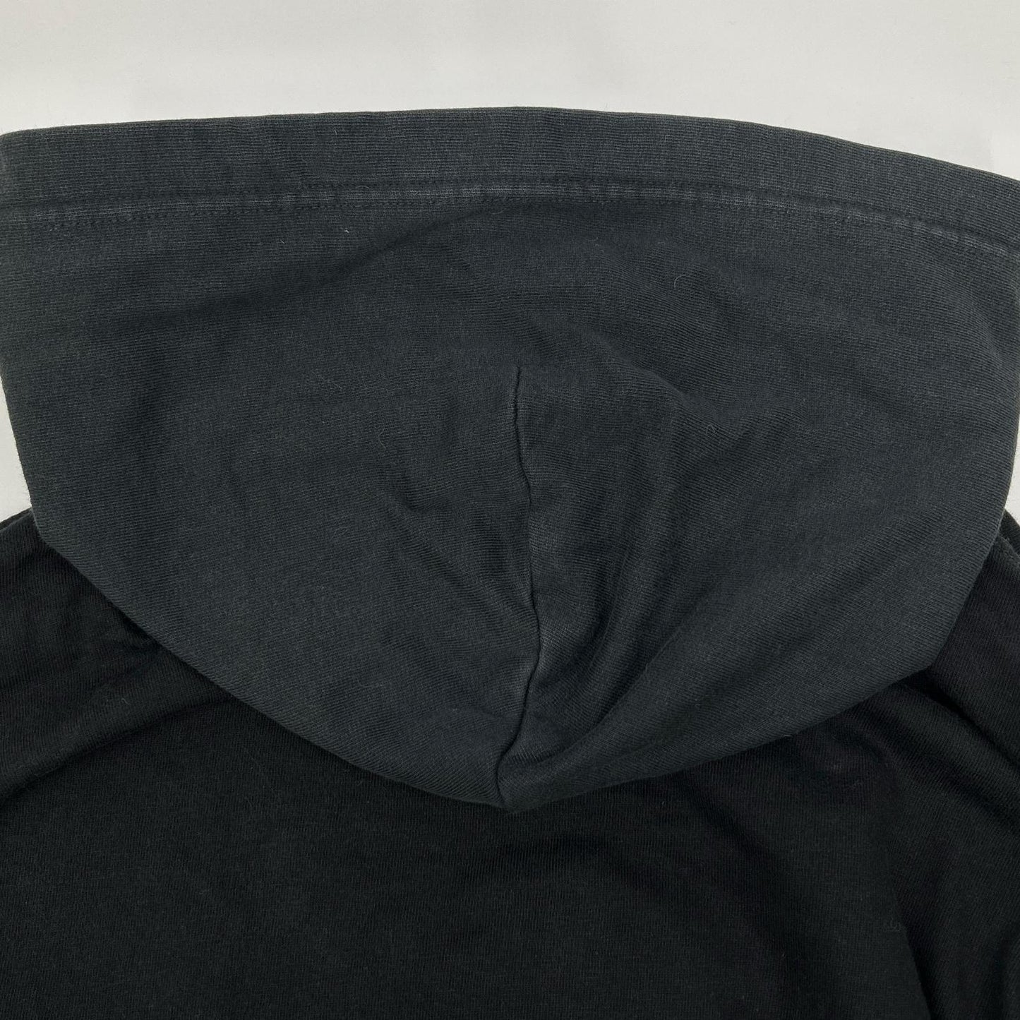 BALENCIAGA Graphic Logo Layered Pullover Hoodie Black Size M