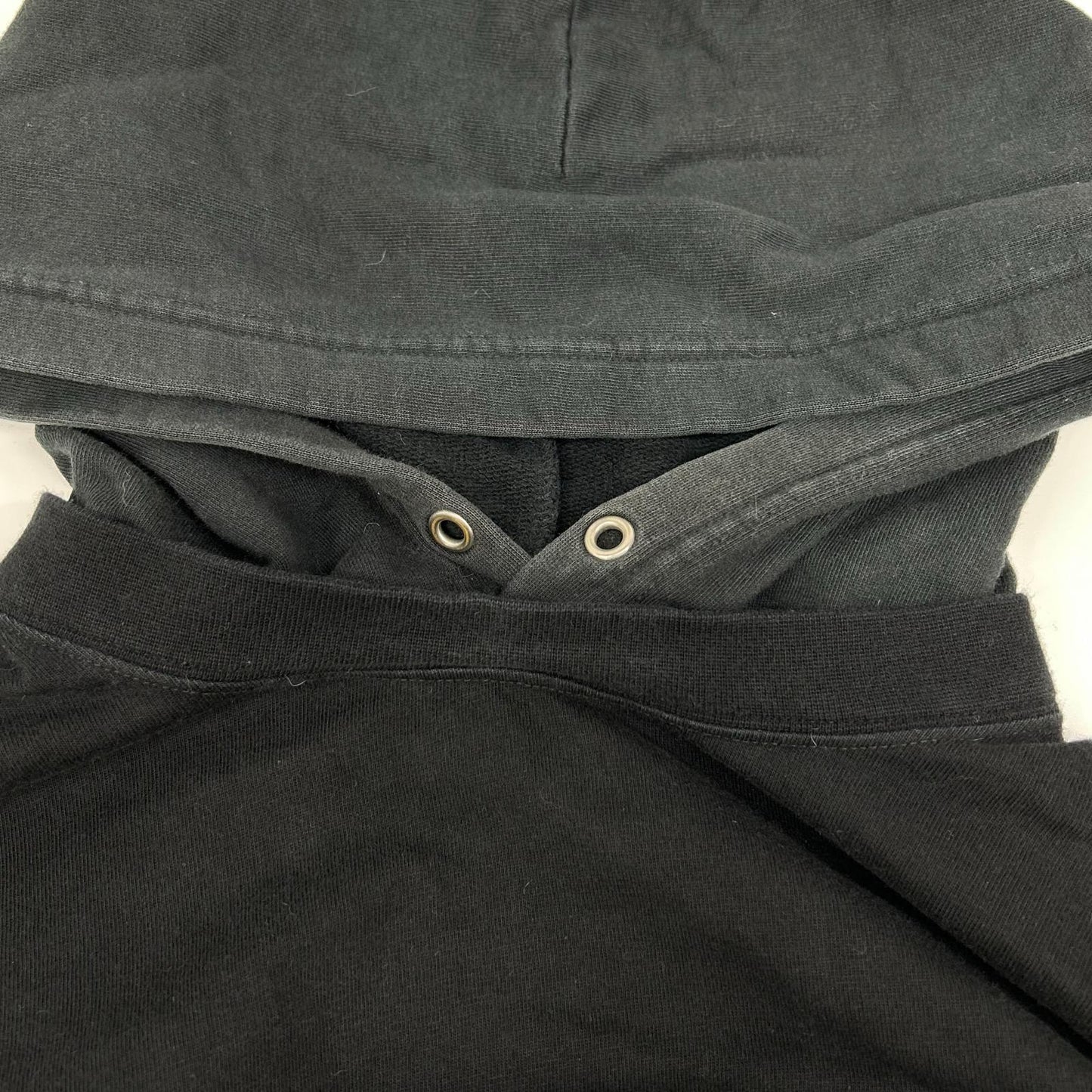 BALENCIAGA Graphic Logo Layered Pullover Hoodie Black Size M