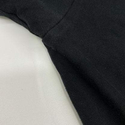 BALENCIAGA Graphic Logo Layered Pullover Hoodie Black Size M
