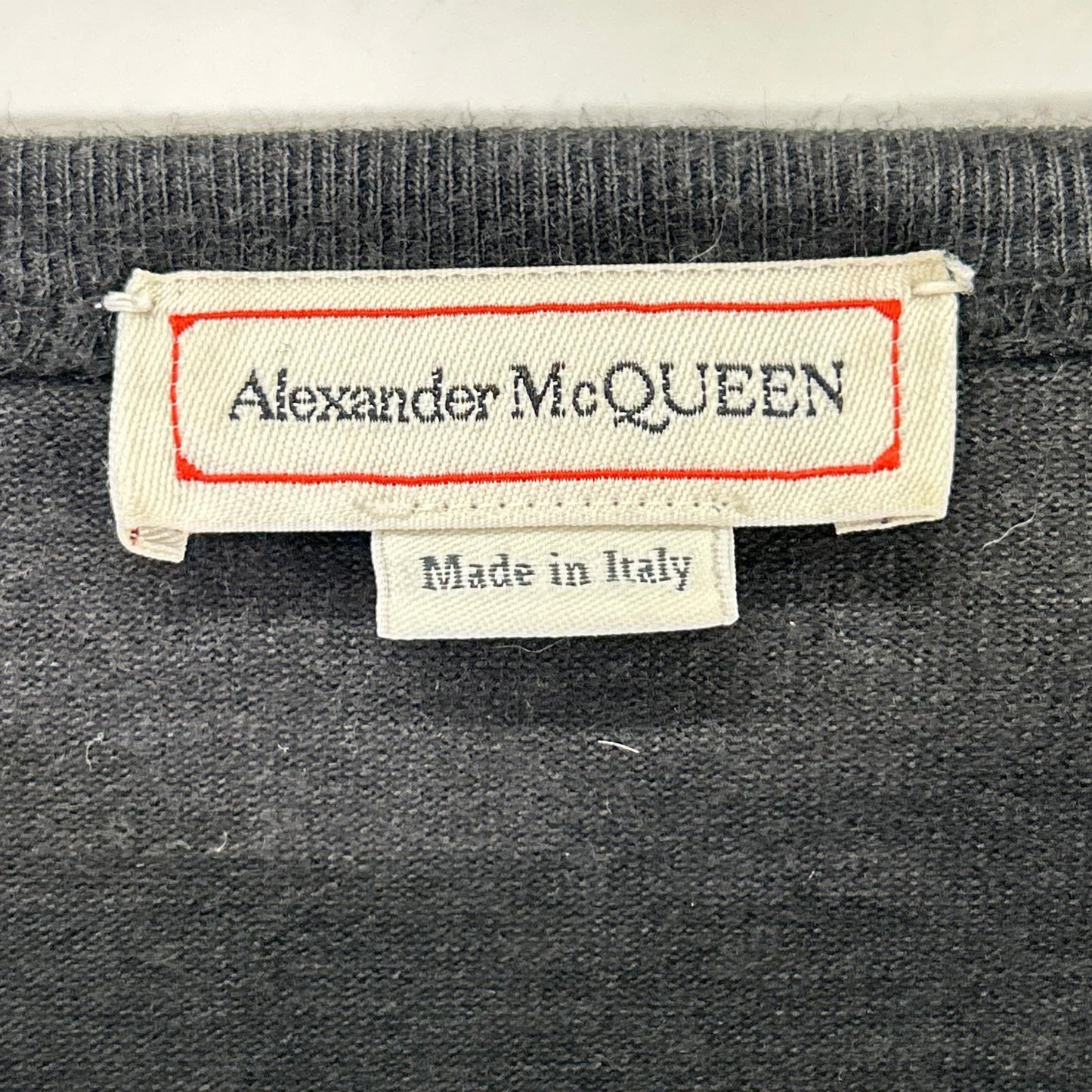 ALEXANDER McQUEEN Black Back Logo Sleeve T-Shirt Size XL