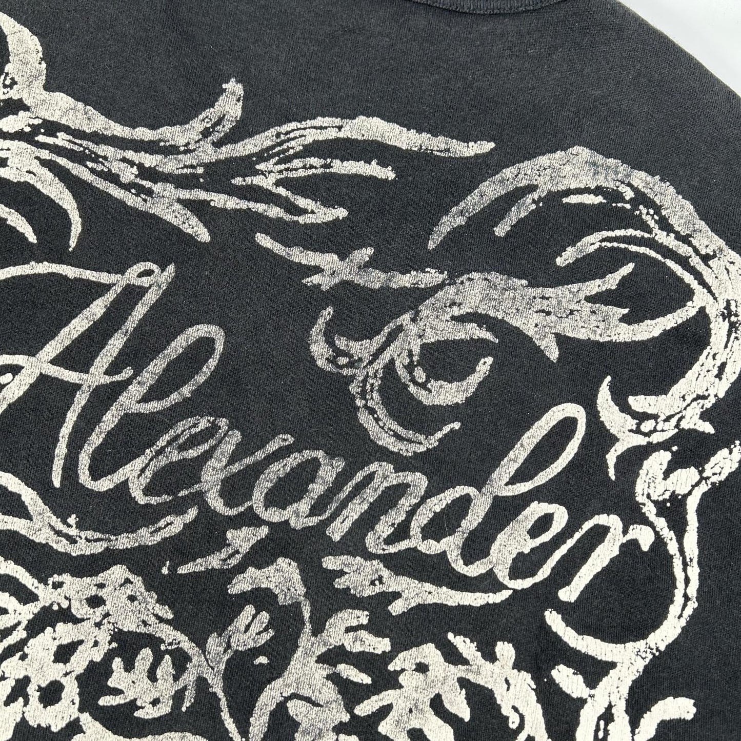 ALEXANDER McQUEEN Black Back Logo Sleeve T-Shirt Size XL