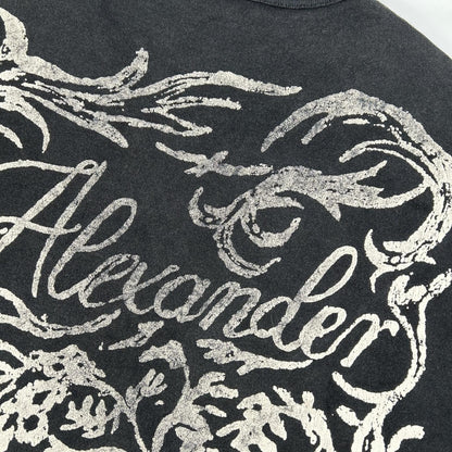 ALEXANDER McQUEEN Black Back Logo Sleeve T-Shirt Size XL