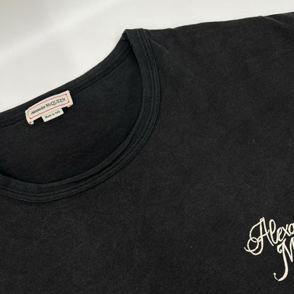 ALEXANDER McQUEEN Black Back Logo Sleeve T-Shirt Size XL