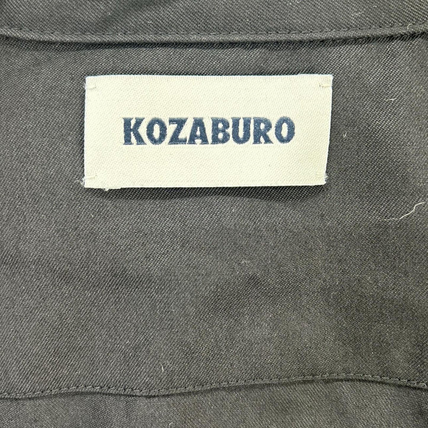 KOZABURO Black Wool Twill Slim Western Sleeve Shirt Size 0