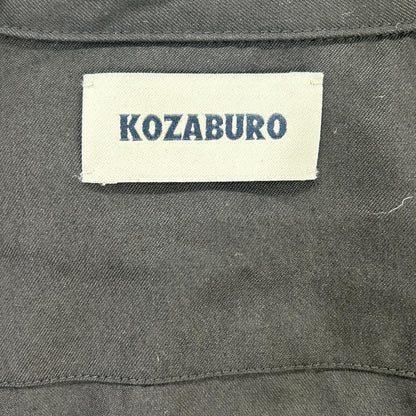 KOZABURO Black Wool Twill Slim Western Sleeve Shirt Size 0