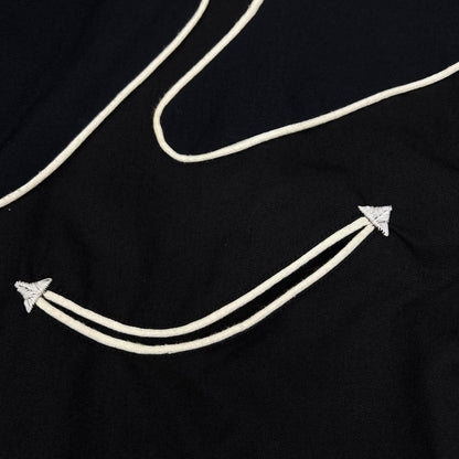 KOZABURO Black Wool Twill Slim Western Sleeve Shirt Size 0