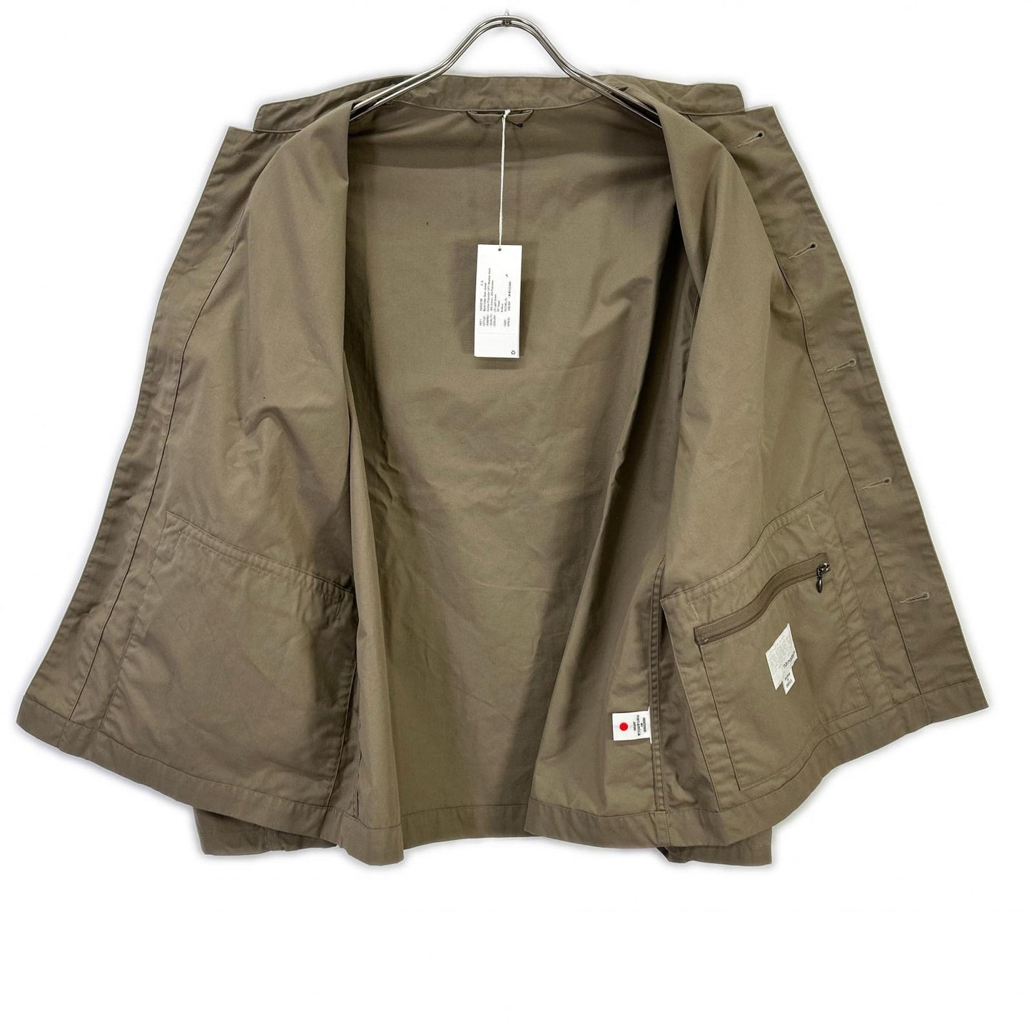 nanamica S25SA106 Cotton Band Collar Jacket Taupe Size S