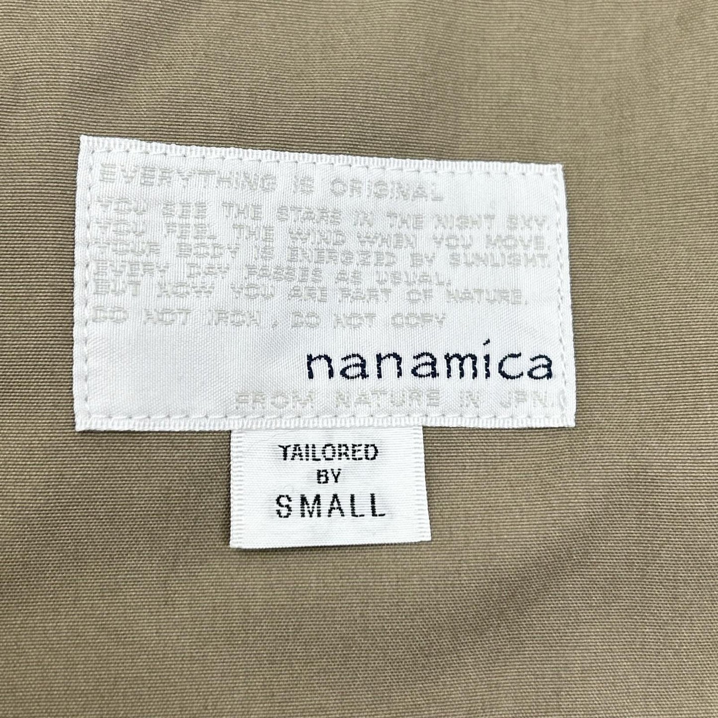 nanamica S25SA106 Cotton Band Collar Jacket Taupe Size S