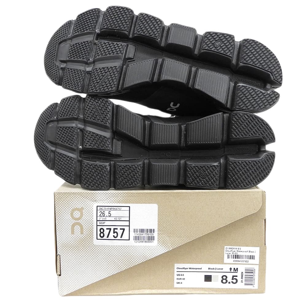 ON Cloudflyer Waterproof Sneakers Black Size 8.5(US)