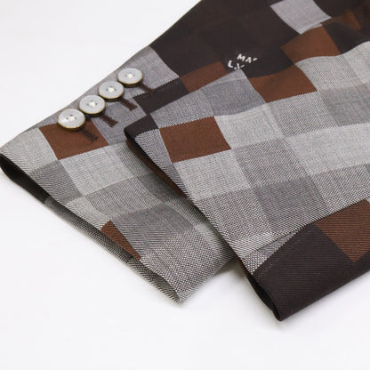 LOUIS VUITTON 24' Damier Pixel 2B Blazer Brown/Gray Size 52
