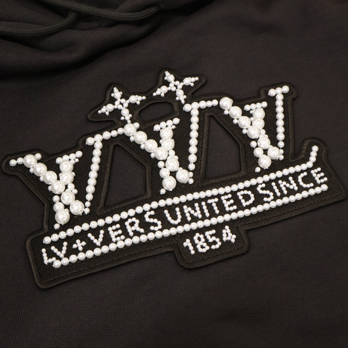 LOUIS VUITTON 25SS Pearl Embellished Logo Hoodie Size L