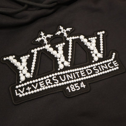 LOUIS VUITTON 25SS Pearl Embellished Logo Hoodie Size L