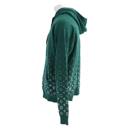 LOUIS VUITTON Monogram Gradient Knit Hoodie Green Size M