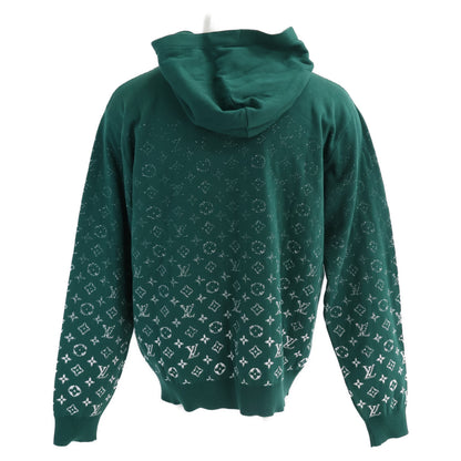 LOUIS VUITTON Monogram Gradient Knit Hoodie Green Size M