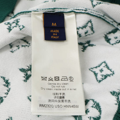 LOUIS VUITTON Monogram Gradient Knit Hoodie Green Size M