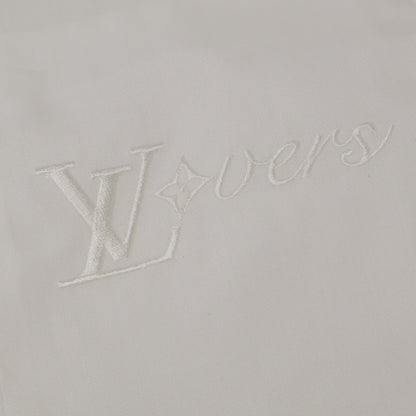 LOUIS VUITTON LV Logo Embroidered Shirt White Size L