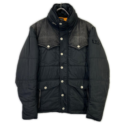 DIESEL Black Panel Denim Jacket Size M