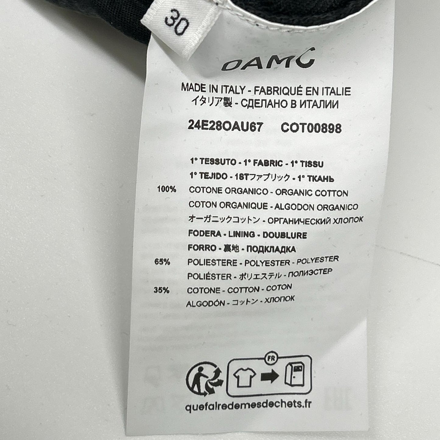 OAMC 24E28OAU67 Chemical Wash Denim Black Size M