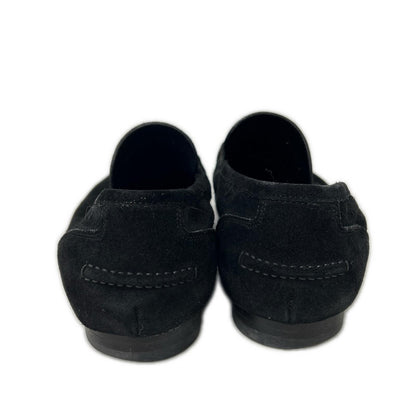 GUCCI 105857 Suede Horsebit Loafers Black Size 41E