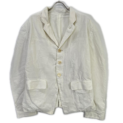Yohji Yamamoto POUR HOMME 80s Linen 3B Blazer White Size M