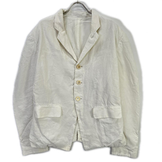 Yohji Yamamoto POUR HOMME 80s Linen 3B Blazer White Size M