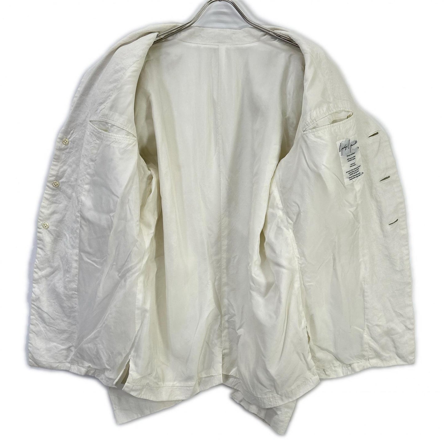 Yohji Yamamoto POUR HOMME 80s Linen 3B Blazer White Size M