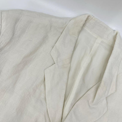 Yohji Yamamoto POUR HOMME 80s Linen 3B Blazer White Size M