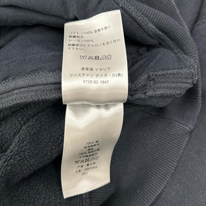 DIOR xKENNY SCHARF Embroidered Cotton Hoodie Black Size XL