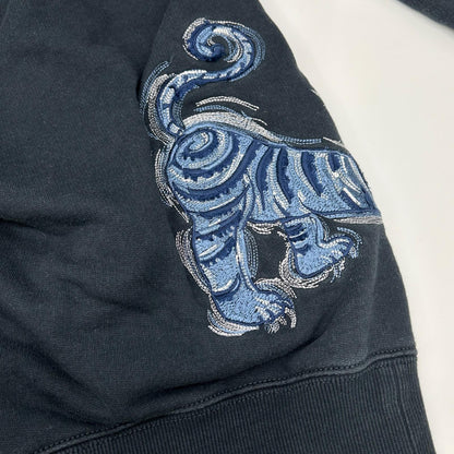 DIOR xKENNY SCHARF Embroidered Cotton Hoodie Black Size XL