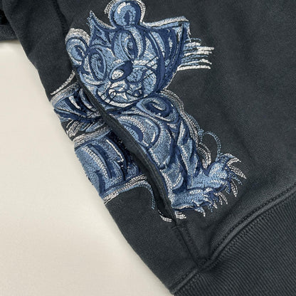 DIOR xKENNY SCHARF Embroidered Cotton Hoodie Black Size XL