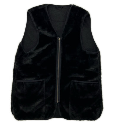 Barbour Reversible Slim Fit Fur Liner Vest Black Size 42