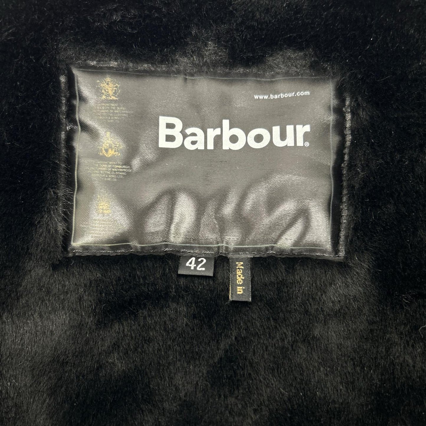 Barbour Reversible Slim Fit Fur Liner Vest Black Size 42