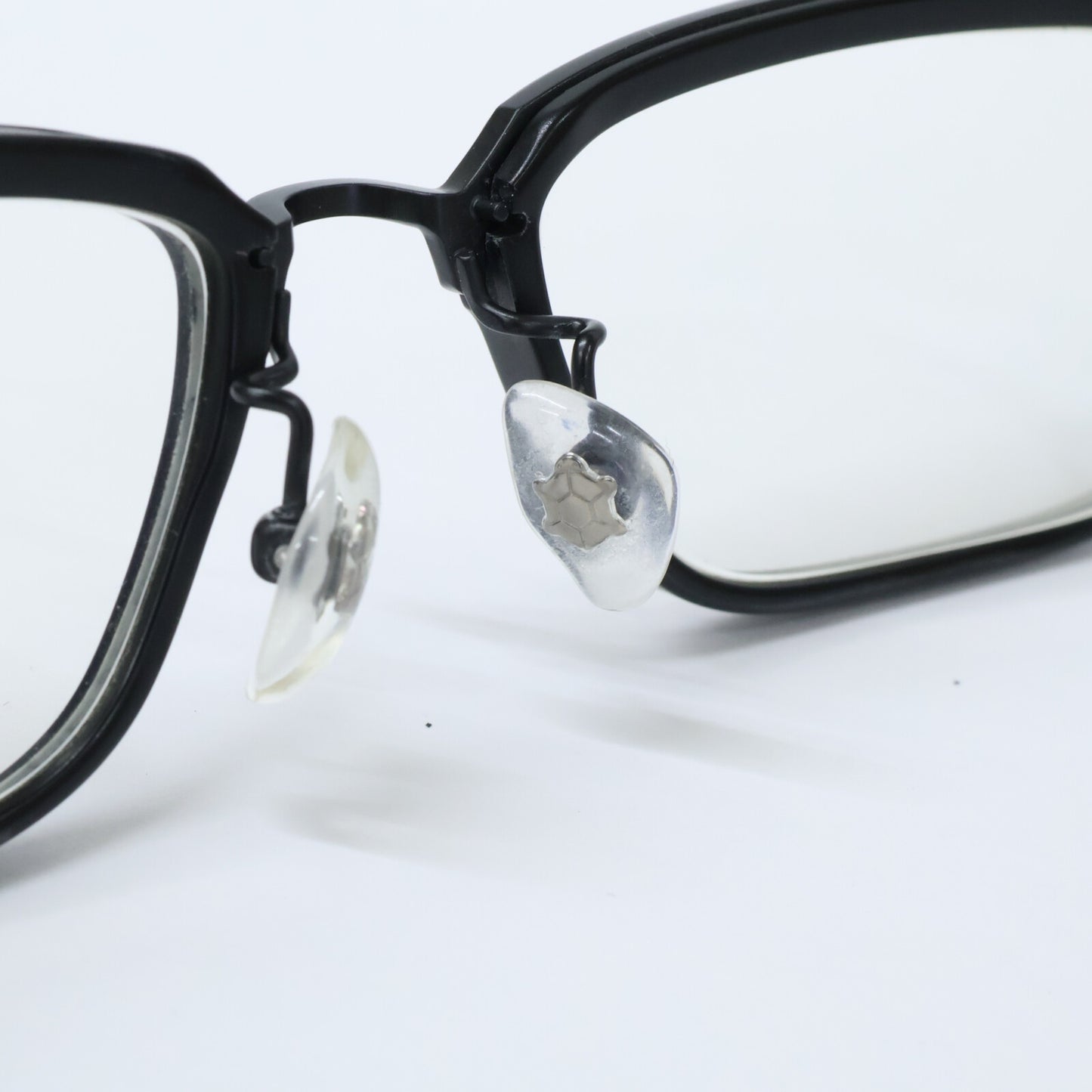 999.9 M-22 Titanium Square Glasses Black Size 53x17-133