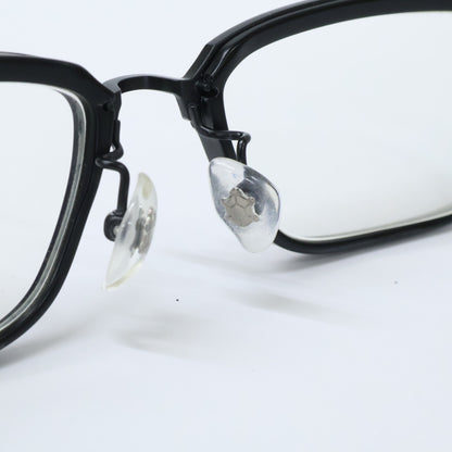 999.9 M-22 Titanium Square Glasses Black Size 53x17-133