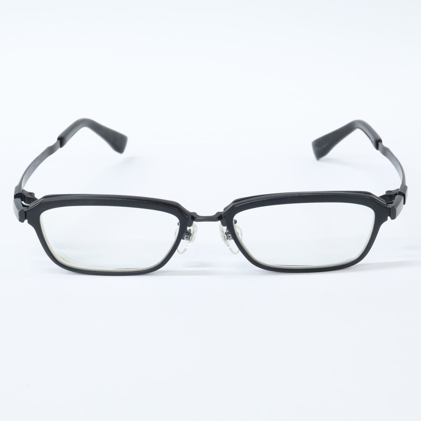 999.9 M-22 Titanium Square Glasses Black Size 53x17-133