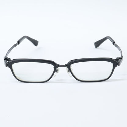 999.9 M-22 Titanium Square Glasses Black Size 53x17-133